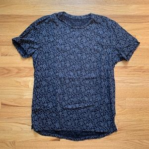Mens All Saints Black All Over Aztec Print Tee
